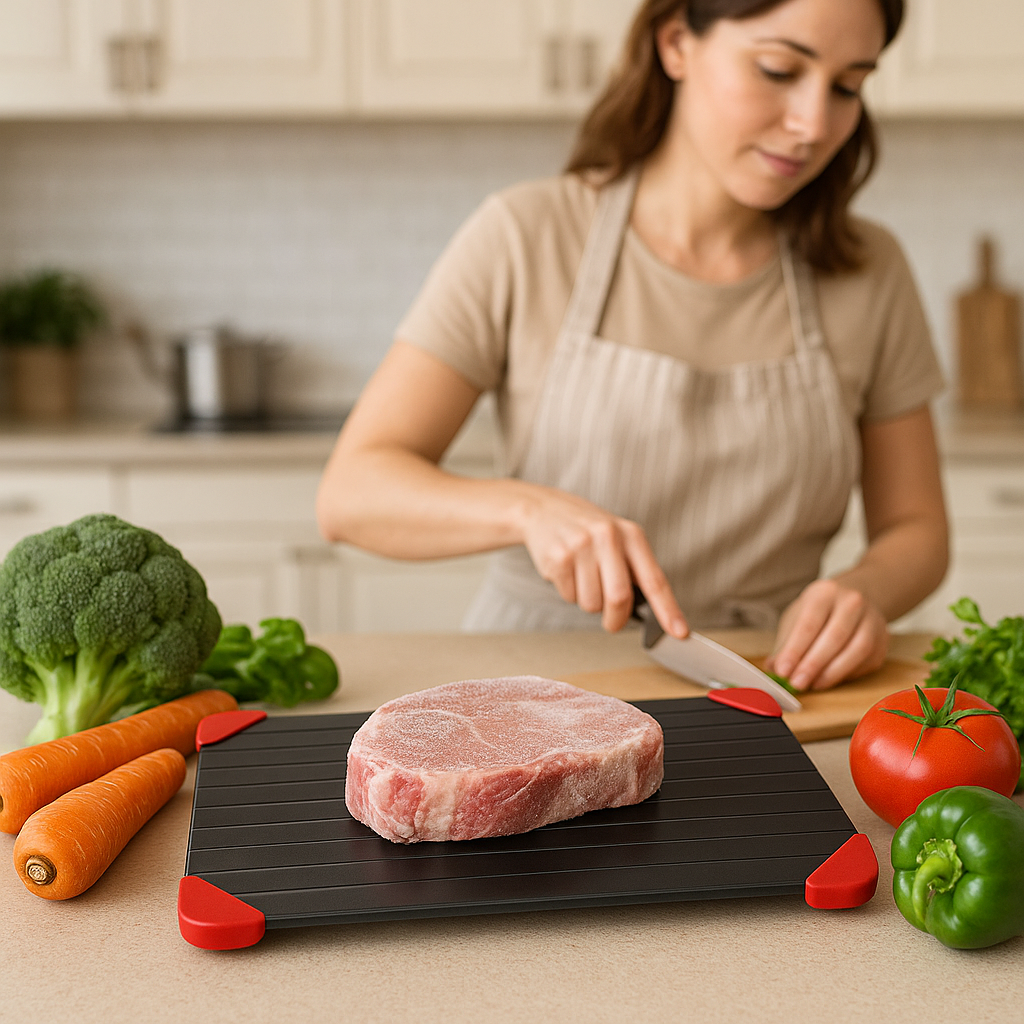 Rapid Defrosting Plate – Aluminum Thawing Tray for Meat, Chicken & Seafood