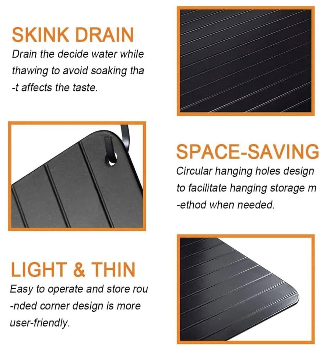 Rapid Defrosting Plate – Aluminum Thawing Tray for Meat, Chicken & Seafood